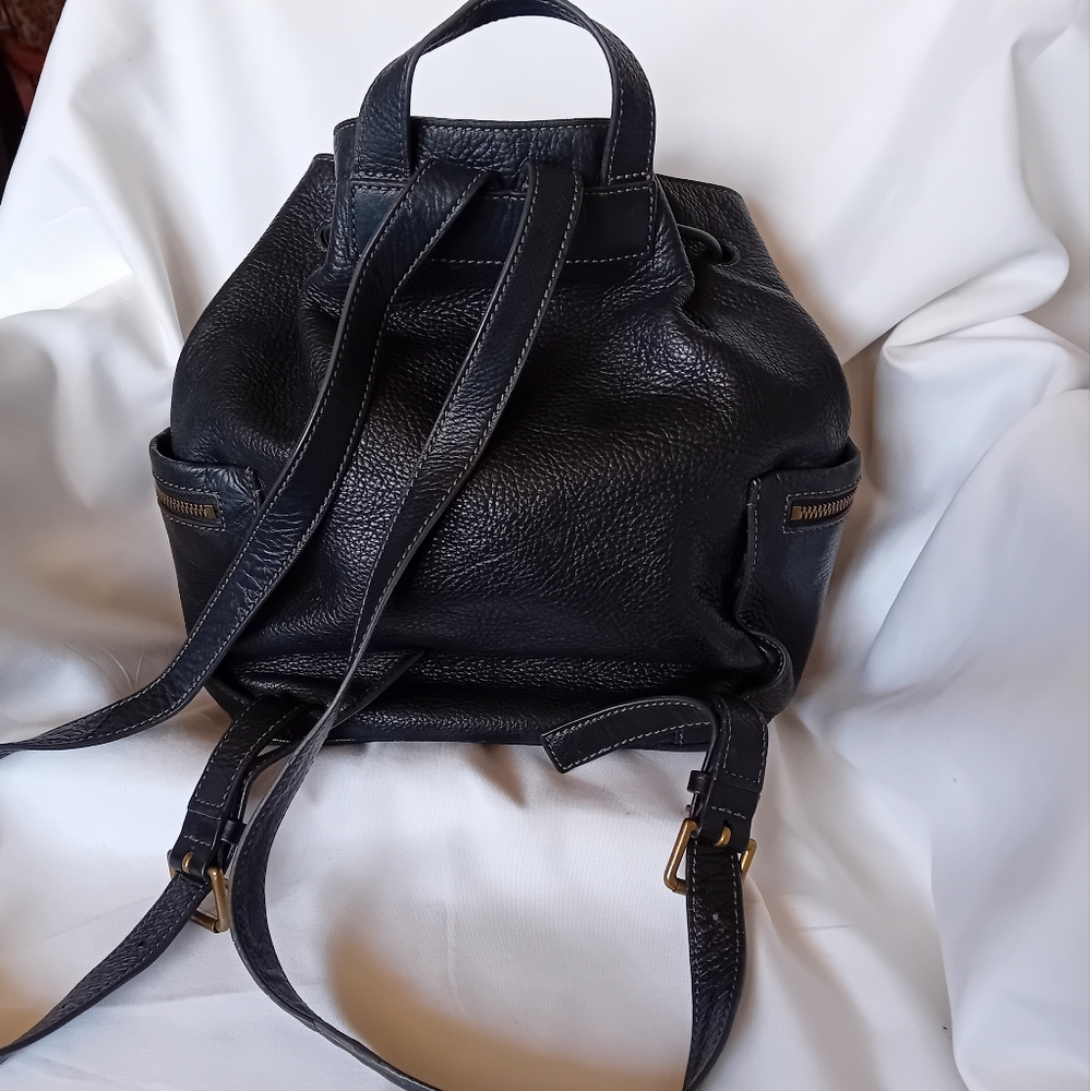 Fossil Black Leather Drawstring Backpack - Picture 4 of 16